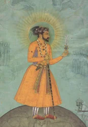 Mughal Emperor Shah Jahan Standing on a Globe