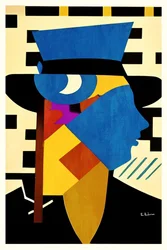 Abstract Man in Hat
