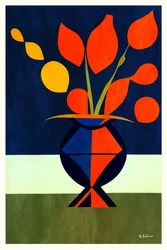 Vibrant Geometric Flowers