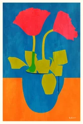 Vibrant Poppies in Vase