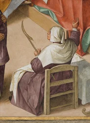 Central Nave, Second North Span, Birth of the Virgin (detail)