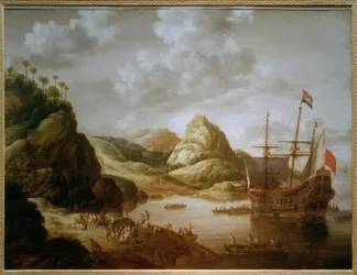 Landing of a Three-Master on a Southern Coast