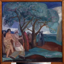 The Adoration of the Magi. Work by Boris Dmitryevich Grigoriev