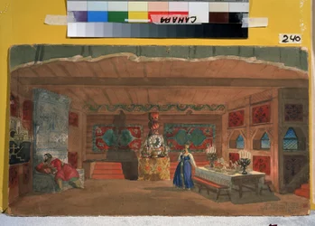 Stage Design for the Opera The Tsar