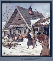 Armed Forces Requisition Supplies in a Village