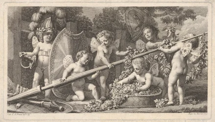 Six Putti Playing with the Arms of Mars