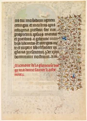 Leaf from a Book of Hours: Text Verso
