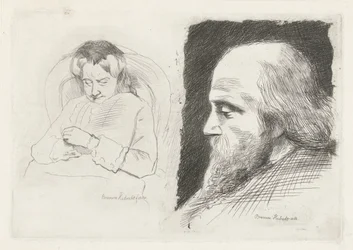 Seated Woman and Portrait of a Man