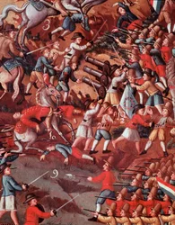 Detail of ex-voto representing the Battle of Guararapes
