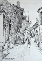House with steps, Culen, France