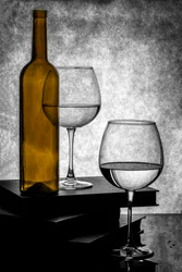Golden Bottle Still Life