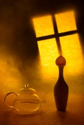 Golden Hour Tea Scene