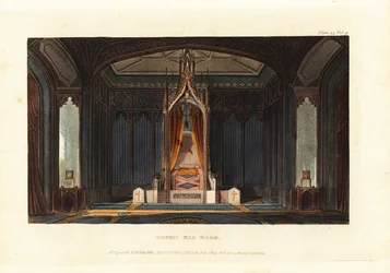 Design for a Gothic Bed Room