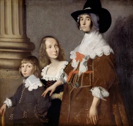 Hester Tradescant and her Stepchildren, John and Frances, c. 1644