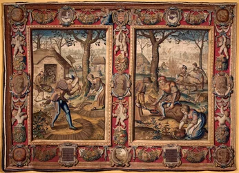 November and December: Agricultural Work and Pig Slaughter (Tapestry, 17th century, Mortlake)