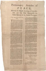 Preliminary articles of peace between...Great Britain and...the United Provinces, 02 September 1783