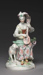 Seated Musician, Derby Porcelain Factory, c.1765