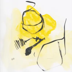 Abstract Yellow Figure