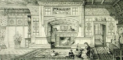 Dining Room Fireplace, from 