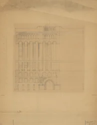 Mills Building, San Francisco, California, Design Sketch