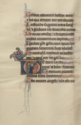 Initial T: Two Angels Kneeling in Prayer
