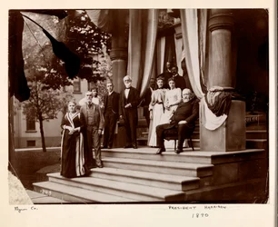 President Benjamin Harrison and group, 1890