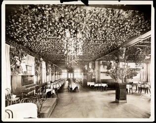 The dining room at the Hotel Dolphin, New York, 1915