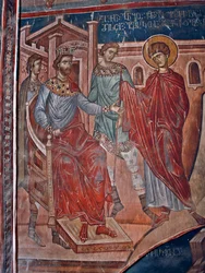 Saint George before the Emperor Diokletian