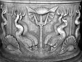 Base of a Holy Water Fountain, Carved with Dolphins, San Marco Basilica