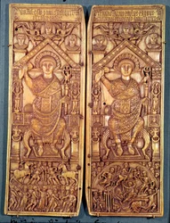 Consular diptych of Anastasius (491-518), carved in Constantinople, Theodosian style, 517 AD
