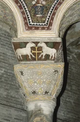 Decorated capital from the interior