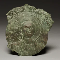 Door Plaque with the Head of a Saint, 500s