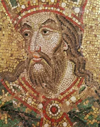 Head of a King (mosaic) (detail)