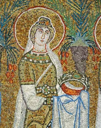 Procession of Virgins: Saint Justine Carrying a Crown - Symbol of Martyrdom