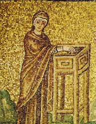 The Poor Widow Before the Collection Box (detail from The Offering of the Poor Widow)