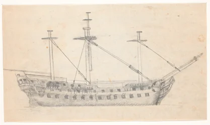Warship. Two-Decked
