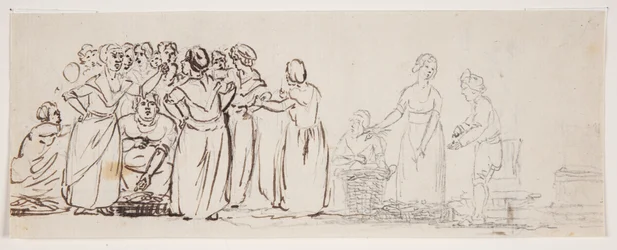 Sketch with Fisherwomen and Traders