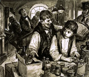 Charles Dickens in the blacking factory