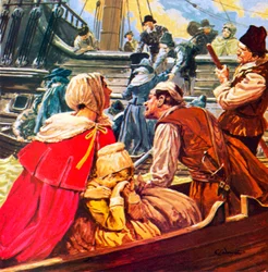 Protestants fleeing from France during the time of Louis XIV