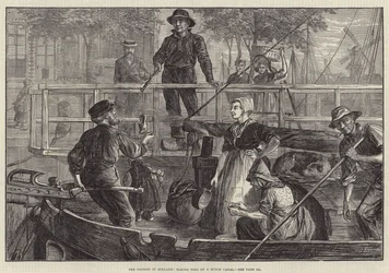 The Tourist in Holland, taking Toll on a Dutch Canal