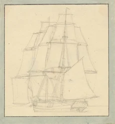 A Brig with a Reading Sail