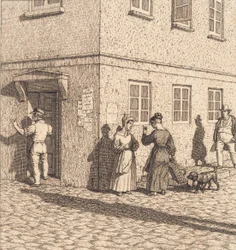 A Street Corner. Illustration for "Linearperspectiven", Plate VII
