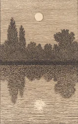 Moonlight over a Lake. Illustration to 