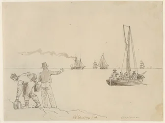 Passengers Disembarking to the Steamboat Caledonia