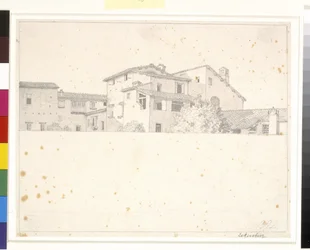 Roman Houses, Seen Over a Wall