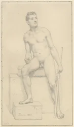 Seated Nude Male Model