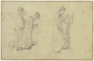 Study of a Standing and Two Kneeling Female Figures