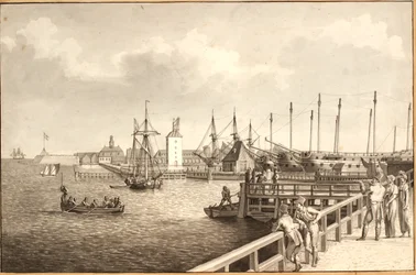 View from Langelinie towards Nyholm, with the Fleet