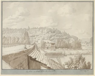 View from Sevres of the Old Seine Bridge with the Park in Saint Cloud in the Background