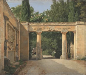 View of the Garden of the Villa Borghese in Rome